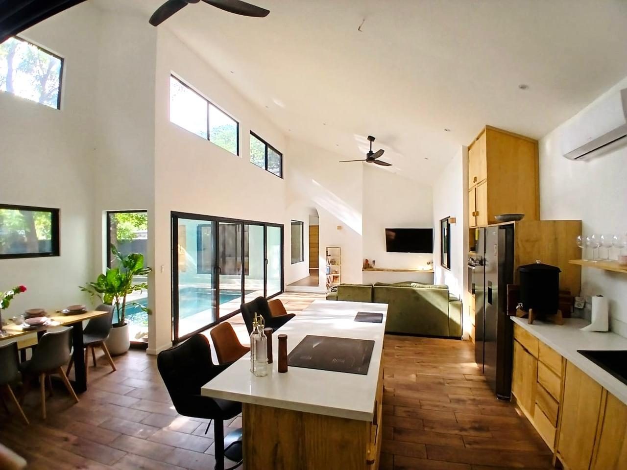 Living room with a view of the greenery